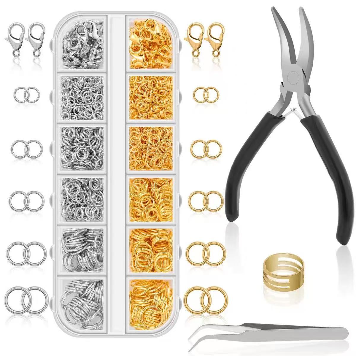 12-slot lobster clasp open ring single ring accessory material DIY multifunctional tool pliers jewelry accessories boxed