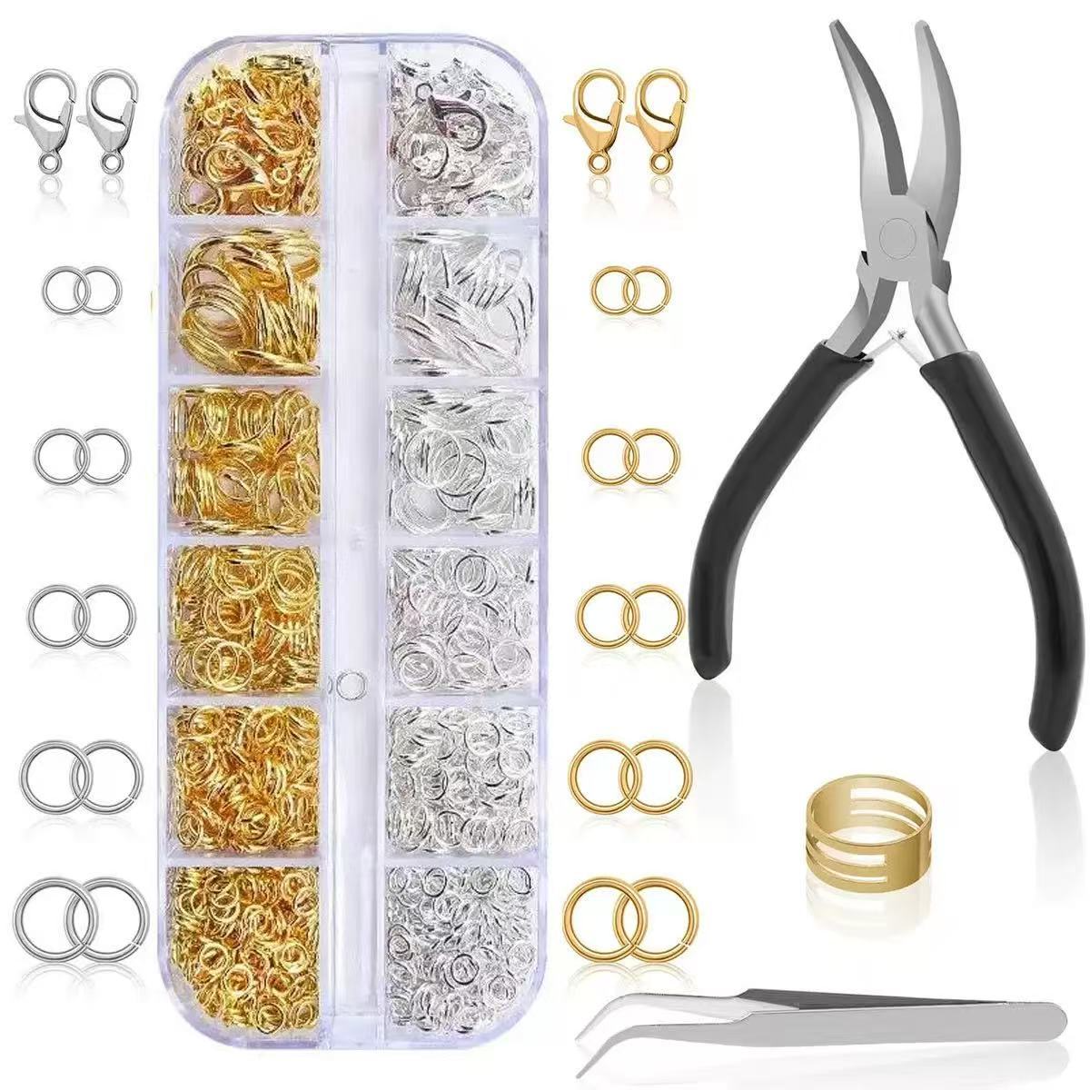 12-slot lobster clasp open ring single ring accessory material DIY multifunctional tool pliers jewelry accessories boxed