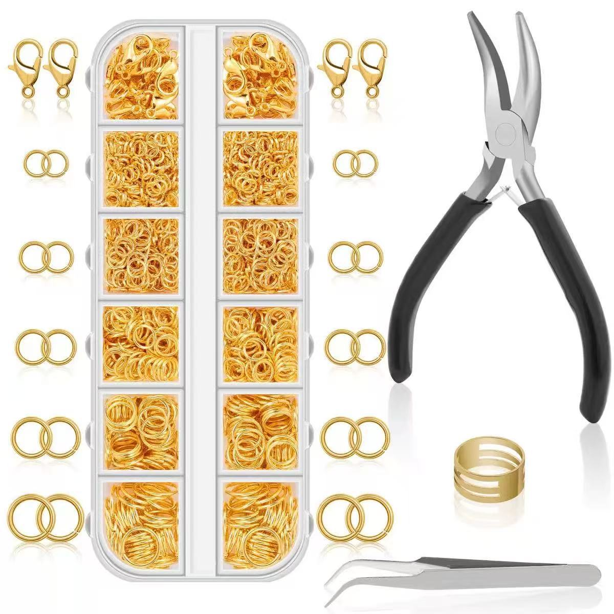 12-slot lobster clasp open ring single ring accessory material DIY multifunctional tool pliers jewelry accessories boxed
