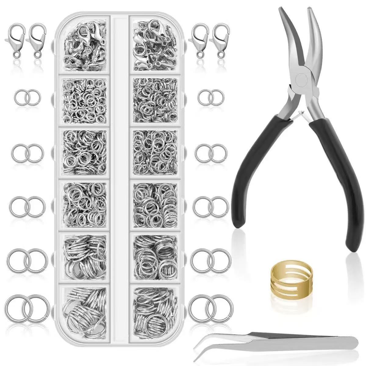 12-slot lobster clasp open ring single ring accessory material DIY multifunctional tool pliers jewelry accessories boxed