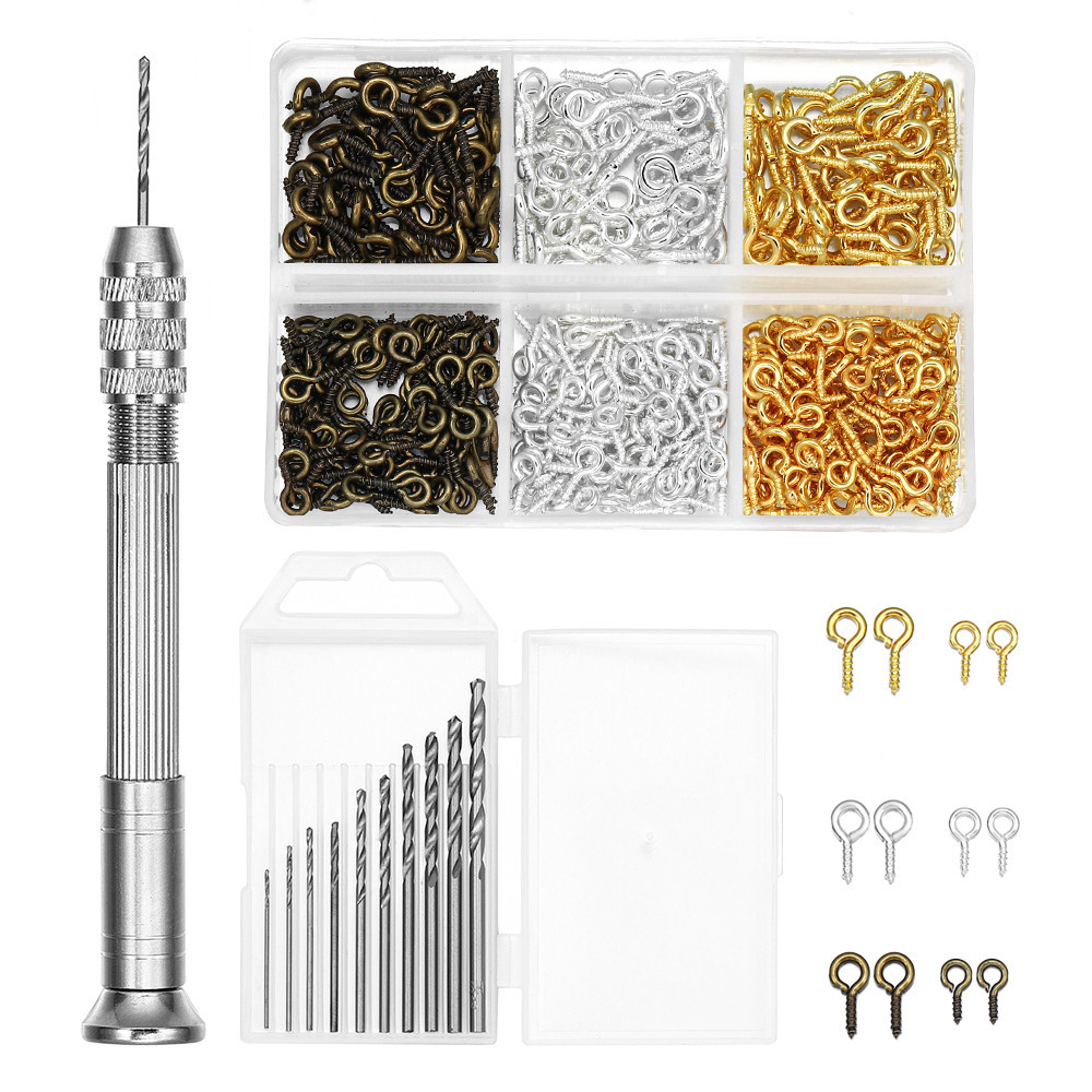 Punch Tool Set, Threaded Hand Drill, DIY Resin Accessories