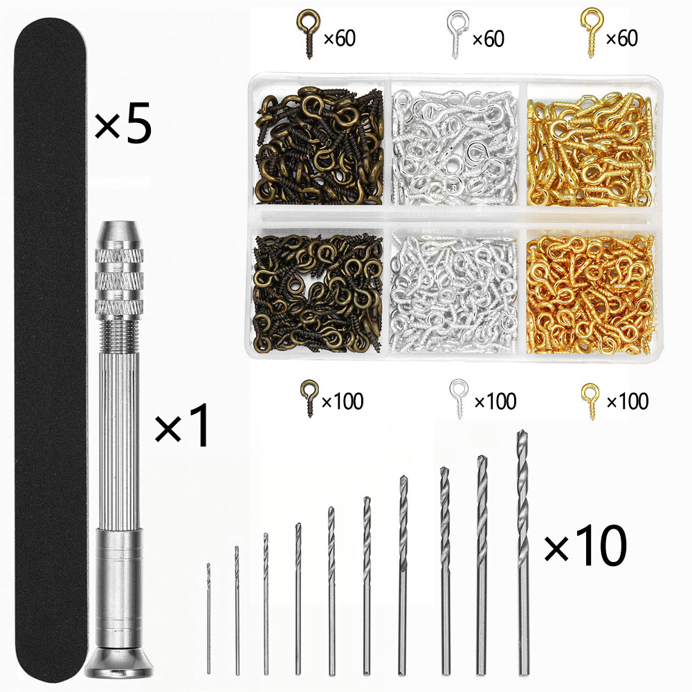 Punch Tool Set, Threaded Hand Drill, DIY Resin Accessories