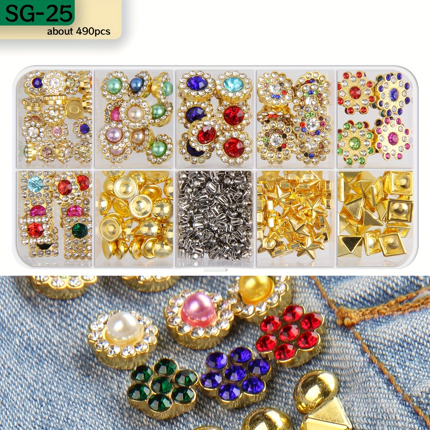 Manual Beading Machine No-Hole Bead Claw Nail Set DIY Clothing, Bags, Shoes, and Hat Tools